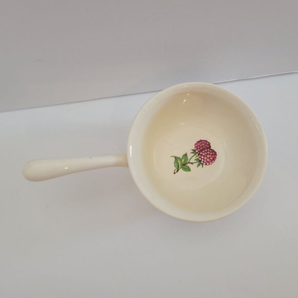 Norsk Flint Egersund Norway Ceramic Sauce Ladle With Grape & Berry Motif - Picture 5 of 12